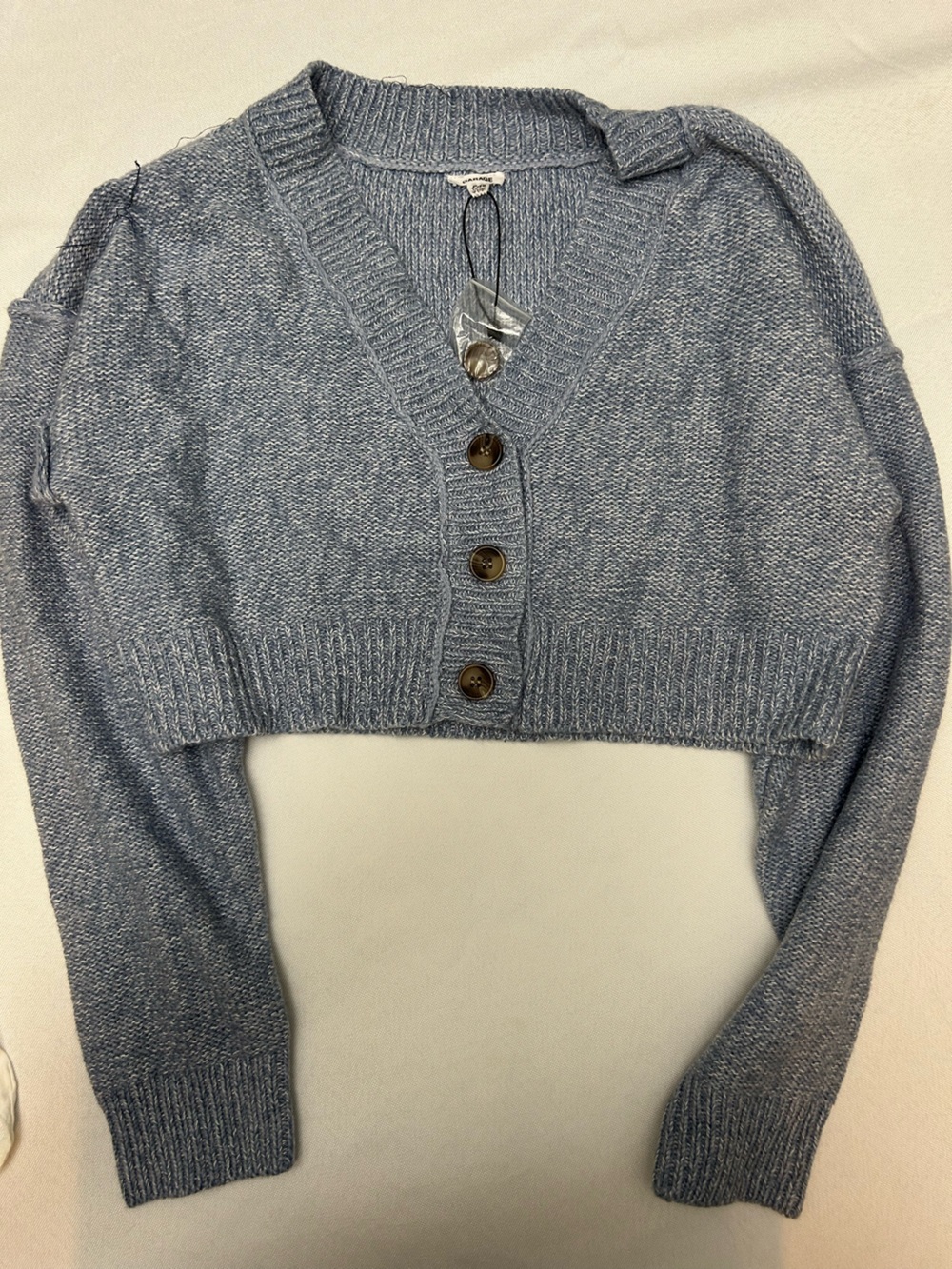 Garage Light Blue Button-Front Knit Cardigan size XS